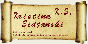 Kristina Šiđanski vizit kartica